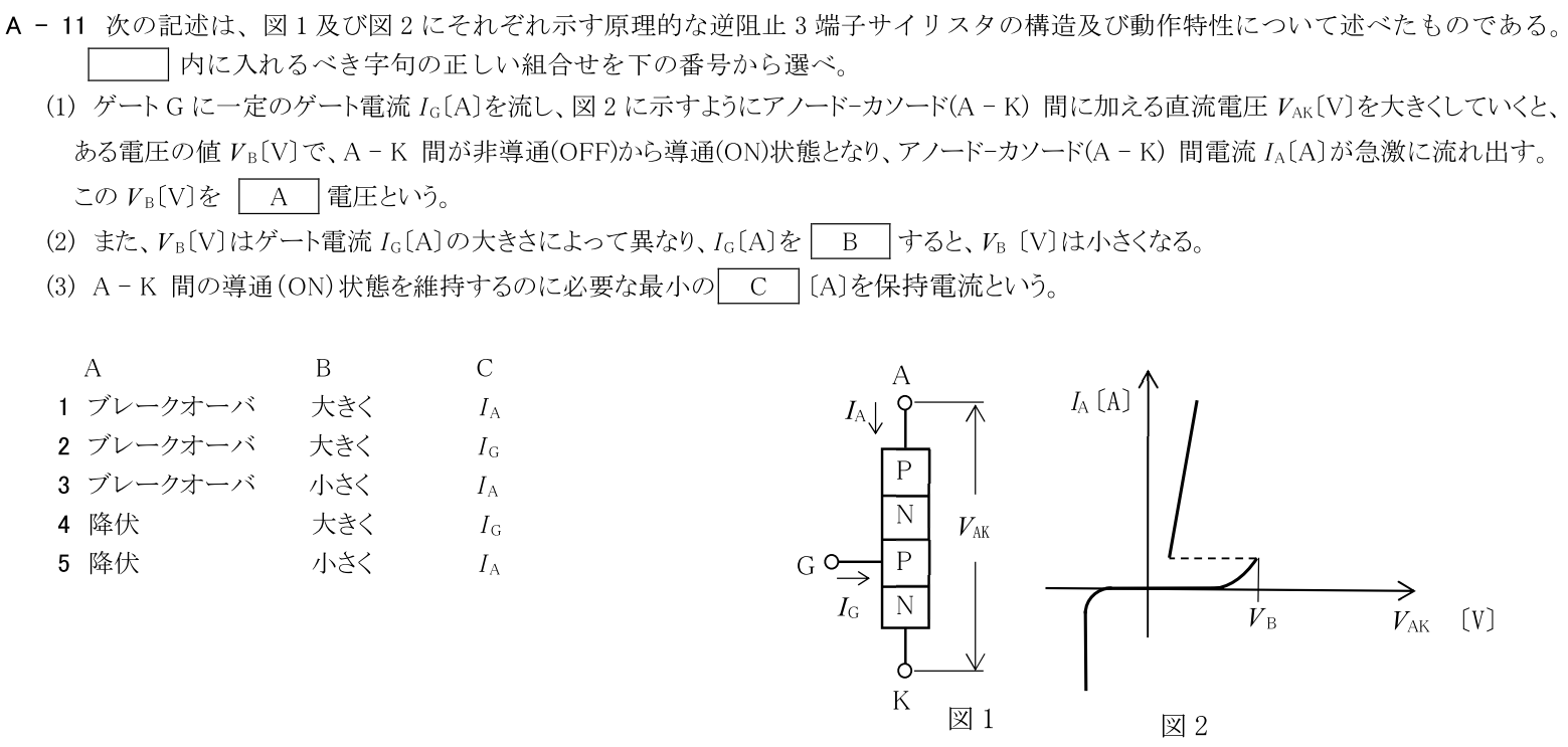 一陸技基礎令和6年07月期A11